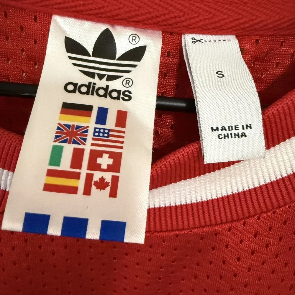 ADIDAS ORIGINALS Women's USSR Russia Retro Tank Dress Red Mesh CE2309 Jersey S
